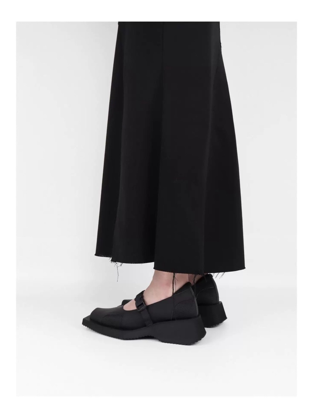Black Leather Mary Jane Sport Flats - Picture 8 of 11